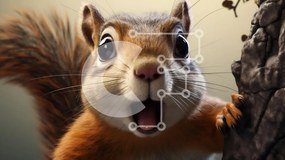 Σετ των 2 Intra Συλλεκτικό Ξύλινο Παζλ Plywood 4mm - Cartoon Squirrel από το Oak Tree Σε Ξύλινο Κουτί - Διαστάσεις: 10x10 cm – 25 κομμάτια