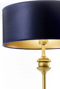 Επιτραπέζιο Φωτιστικό Kaszmir Φ35cm Χρυσό με Μπλε Ύφασμα