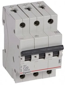 Αυτόματη Ασφάλεια 3Π A 20A 6000A Rx3 419236 Legrand 419236
