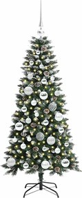 vidaXL Τεχνητό Χριστουγεννιάτικο Δέντρο με 150 LED Πράσινο 120 cm
