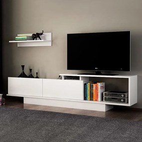 Έπιπλο τηλεόρασης Novara λευκό 180x29x45εκ