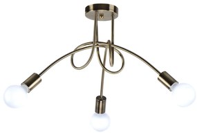 Φωτιστικό Οροφής - Πλαφονιέρα KQ 2627/3 QUIRKY ANTIQUE BRONZE CEILING LAMP Z4 - 51W - 100W - 77-8089