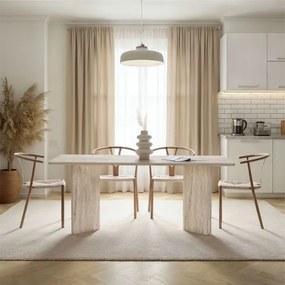 Τραπέζι Linza Megapap χρώμα travertine 180x90x75εκ.