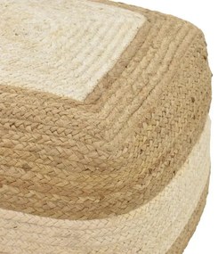 Σκαμπό-πουφ Sofian Inart μπεζ 100% γιούτα 40x40x40εκ 40x40x35 εκ.
