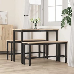 vidaXL Καθίσματα Τραπεζιού 2 pcs Φυσικό 100 x 32,5 x 49 εκ