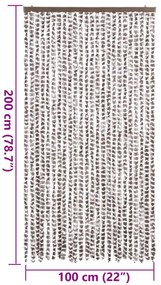 vidaXL Σήτα Εντόμων Taupe / Λευκό 100 x 200 εκ. από Σενίλ