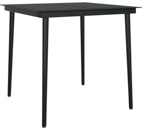 vidaXL Σετ Τραπεζαρίας Κήπου 5 Τεμαχίων Μαύρο