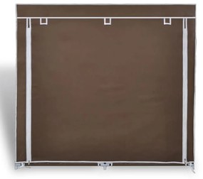vidaXL Παπουτσοθήκη με Κάλυμμα Καφέ 115 x 28 x 110 εκ. Υφασμάτινη