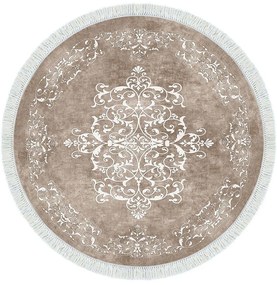 Χαλί ALN400616BJ18 Beige-White Conceptum Hypnose 180X180cm Round