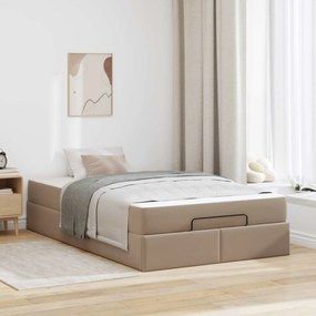 vidaXL Σκελετός κρεβατιού με στρώμα Άλλο 2 pcs Ώχρα PVC