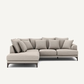 Γωνιακός καναπές από ανάγλυφη βισκόζη και λινό, ARMENTO