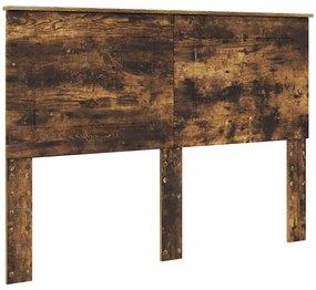 vidaXL Κεφαλάρι Καπνιστό Δρύς 160 cm Επεξεργασμένο ξύλο