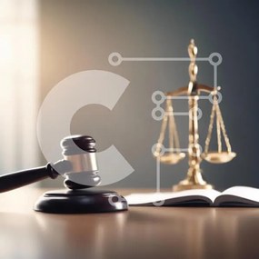 Intra Συλλεκτικό Ξύλινο Παζλ Plywood 4mm - Gavel και ζυγαριά δικαιοσύνης σε ένα ξύλινο τραπέζι Σε Ξύλινο Κουτί - Διαστάσεις Puzzle: 10x10 cm – 25 κομμάτια