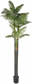 Τεχνητό Δέντρο Φοίνικας Arborea Με Τριπλό Κορμό 5411-6 280cm Green Supergreens Πολυαιθυλένιο,Ύφασμα