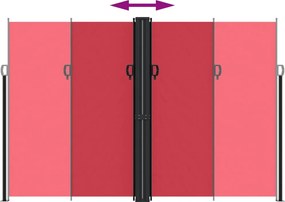vidaXL Σκίαστρο Πλαϊνό Συρόμενο Κόκκινο 220 x 600 εκ.