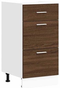 Κάτω ντουλάπι καφέ δρυς 40x46x81,5 cm Κατασκευασμένο ξύλο - Καφέ