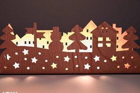 Intra απο ξύλο plywood 3mm-4mm πάχος Χριστουγεννιάτικη Σκηνή Δίασταση 15x15 cm INTRAFABR-75890805