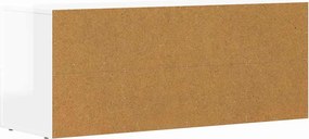 vidaXL Ντουλάπι TV Υψηλής γυαλάδας λευκό 100 x 35 x 40 εκ