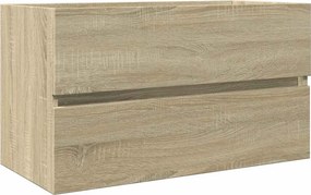 vidaXL Ντουλάπι Νιπτήρα Sonoma Δρυς 80 x 38,5 x 45 εκ. από Επεξ. Ξύλο