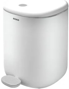 ECOCO κάδος απορριμμάτων E2228 με πεντάλ, 11lt, λευκός