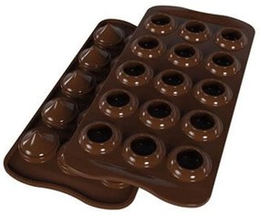 Φόρμα Για 15 Σοκολατάκια Σχήμα Σταγόνας Kiss 22.157.77.0065 2,8x2,4cm Brown Silikomart Σιλικόνη