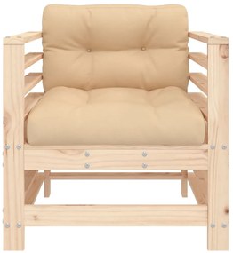vidaXL Καρέκλες Κήπου με Μαξιλάρια 2 τεμ. από Μασίφ Ξύλο Πεύκου