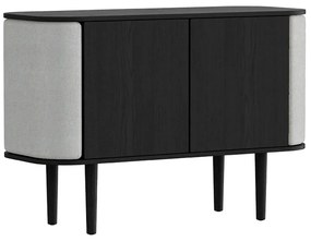 Μπουφές Treasures Horizons S 5106C709-03 109x43x75cm Black Oak-Light Grey Umage Ατσάλι,Ξύλο