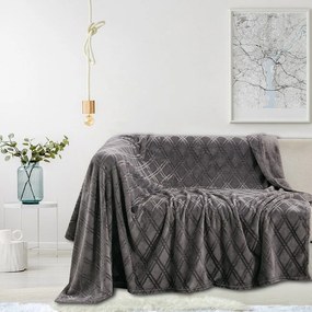 Ριχτάρι Flannel Ollie Grey Melinen Διθέσιο 170x250cm Πολυέστερ