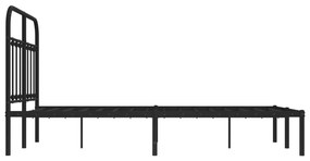 Πλαίσιο Κρεβατιού με Κεφαλάρι Μαύρο 120 x 200 εκ. Μεταλλικό - Μαύρο