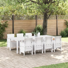 vidaXL Σετ Εξωτερικής Τραπεζαρίας 9 pcs Ανοιχτό γκρι 250 x 100 x 73 εκ