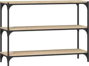 vidaXL Βιβλιοθήκη Sonoma Δρυς 100x33x70,5 εκ. Επεξεργ. Ξύλο &amp; Ατσάλι