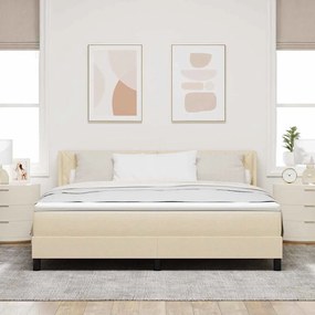 vidaXL Κρεβάτι box spring με στρώμα με στρώμα Κρεμ 180 x 200 cm