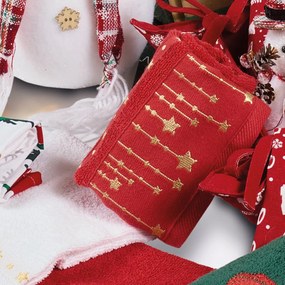 Χριστουγεννιάτικες Πετσέτες (Σετ 2τμχ) Das Home Christmas 0907 Red