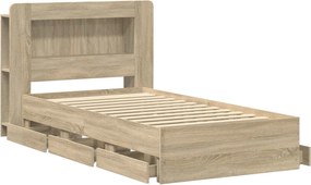 vidaXL Καλάθι με αποθήκη και κεφαλάρι Sonoma Δρυς 75 x 190 cm