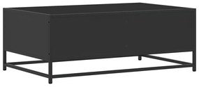 vidaXL Τραπεζάκι Σαλονιού Μαύρο 90x57x35 εκ. Επεξ. Ξύλο &amp; Μέταλλο