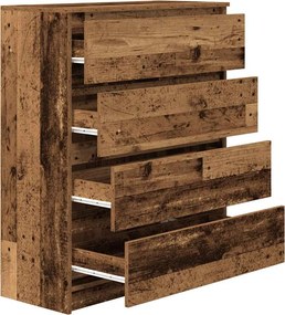 VidaXL Sideboard Παλιό ξύλο 80x35x99 cm Ξύλο μηχανής