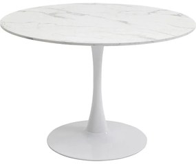 Τραπέζι Schickeria Μαρμάρινη Όψη Λευκό 110x110x74 εκ. - Λευκό
