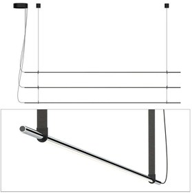 Φωτιστικό Οροφής - Ράγα T.O 3 Stack 3X10873/10875/2X10878 137x26cm Dim Led 750lm 10W 2700K Chrome-Graphite Pablo Designs
