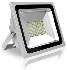 Προβολέας 50W IP65 Αλουμινίου SMD 160ο Ψυχρό Ασημί 07-00550 ΦOS_ME-07-00550-Ασημί 07-00550