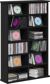 vidaXL Ντουλάπα CD Μαύρη Δρυς 60 x 17 x 92 εκ. Επεξεργασμένο Ξύλο