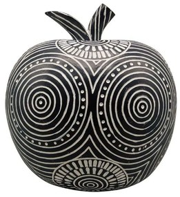 Διακοσμητικό Μήλο FIG227 20x20x17,2cm White-Black Espiel Πολυρεσίνη