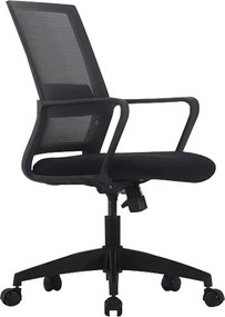 BF2115 Πολυθρόνα Γραφείου Μαύρο Mesh - Ύφασμα Μαύρο   1τμχ