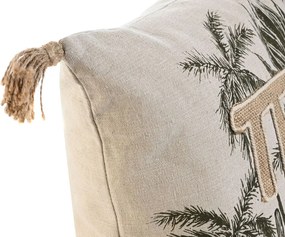 Μαξιλάρι Home ESPRIT Μπεζ Φυσικό Τροπικό Boho 45 x 5 x 45 cm