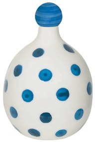 Διακοσμητικό Μπουκάλι Κεραμικό Lido PUN1501 13x20,4cm White-Blue Zafferano Κεραμικό