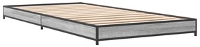 vidaXL Πλαίσιο Κρεβατιού Γκρι Sonoma 100x200 εκ. Επεξ. Ξύλο &amp; Μέταλλο