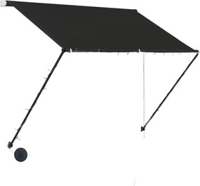 vidaXL Τέντα Συρόμενη με LED Ανθρακί 100 x 150 εκ.