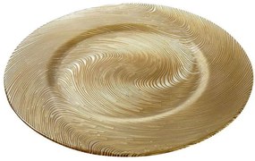 Πιάτο Ρηχό SUP104K4 Φ33x1,4cm Clear-Gold Espiel Glass