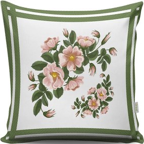 Μαξιλάρι Διακοσμητικό (Με Γέμιση) A13091 Green-Pink Aberto Design 43X43 Βαμβάκι-Πολυέστερ