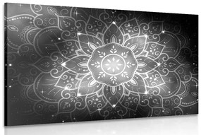 Εικόνα Mandala με γαλαξιακό φόντο σε ασπρόμαυρο - 120x80