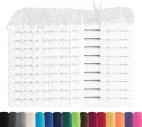 vidaXL Πετσέτες 10 pcs Λευκό 15 x 21 cm Βαμβάκι